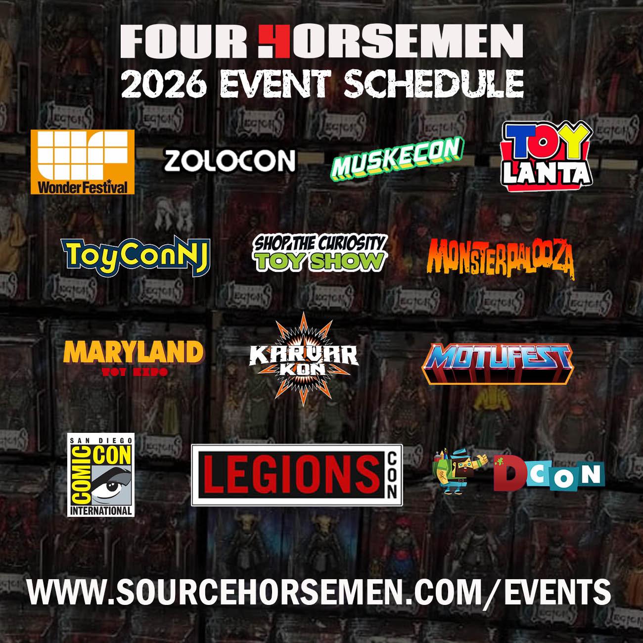 Four Horsemen Studios Reveals Reduced, High-Impact Mythic Legions Show Calendar 2026